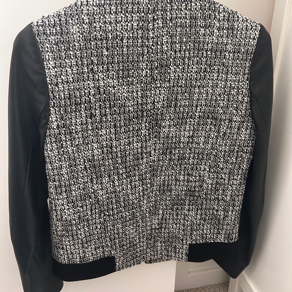 Judith and Charles Tweed and Leather Bomber Jacket - Picture 5 of 8